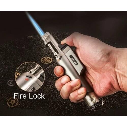 Metal Gas Lighter Honest Inflatable Windproof Flame Pen Shape Outside Tool Kitchen Accessories Cigar Lighter