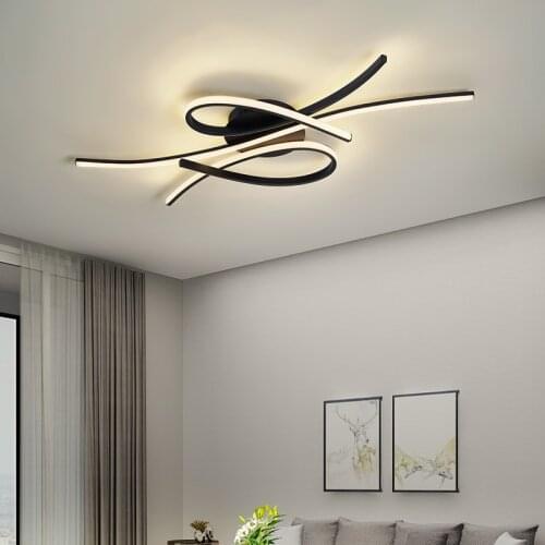 Minimalism New Modern led Ceiling Lights for living room bedroom study room Matte black or Gold finished Ceiling Lamp fixtures