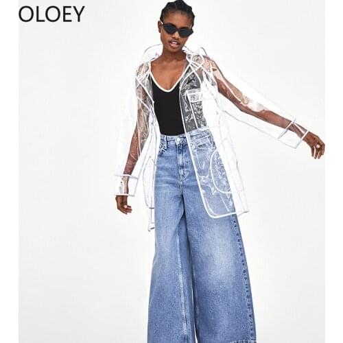 Fashion Transparent Poncho RainCoat Women Jackets Camping Long Plastic Waterproof Raincoat Chaqueta Mujer Clear Jacket Girls New