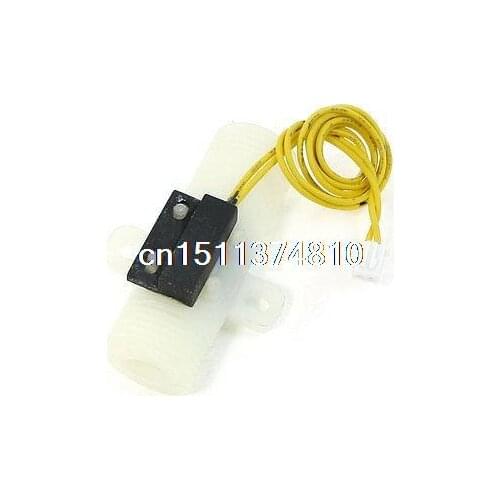 21mm Outer Thread White Plastic Water Flow Switch 100VDC 10W 0.5A