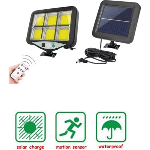 Seperable LED Solar Motion Sensor Wall Light Outdoor Street Lamp Waterproof Adjustable Brightness Garden Street Lamp with Remote