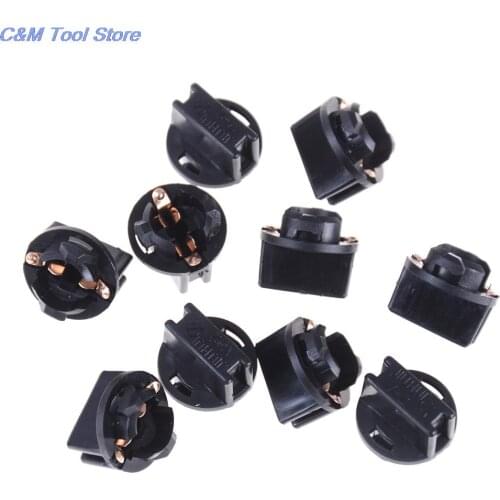 10pcs black T10 Car Light Socket Twist Lock Wedge Instrument Panel Dash Light Bulb Base