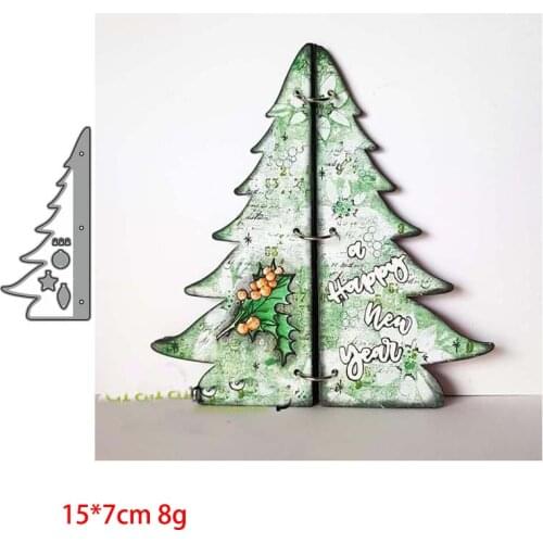 New Design Craft Metal Die 3D Christmas Tree Cutting Die Scrapbooking Album DIY Paper Card Embossing Stencils Molds Christmas