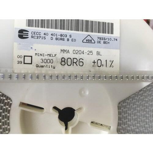 Original spot 0204 80.6R 80R6 1206 0.1% 25ppm Cylindrical resistor