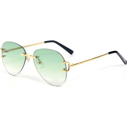 Pawes 2021 New Women Rimless Glasses Frame Heart Sunglasses Men Optical Myopia Clear Spectacles Frames Sun glasses