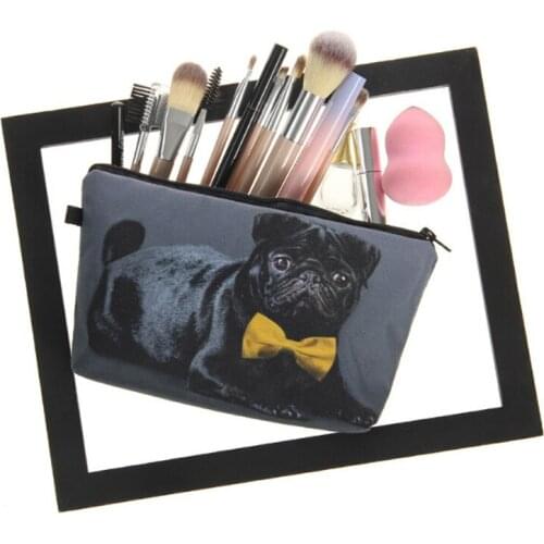 Feather Dog 3D Printing Cosmetic Bag Pencil Bagsorganizer Fashion New Makeup Bag Trousse De Maquillage Necessaire Women Pouch