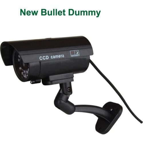 Fake Dummy Camera Waterproof Outdoor Indoor Security CCTV Surveillance Bullet Camera Flashing Red LED Free Shipping