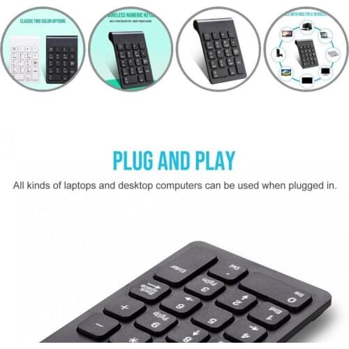 Good Hand Feeling 18 Keys 2.4G Wireless Intelligent Number Keyboard for Laptop