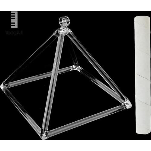 Tooyful Sacral Chakra Crystal Singing Pyramid D Note for Meditation Prayer Relaxation 8''+Suede Mallet