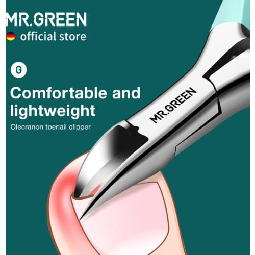 MR.GREEN ingrown Nail Clippers Toenail Cutter Stainless Steel Pedicure Tools Thick Toe Nail Correction Deep Into Nail Grooves