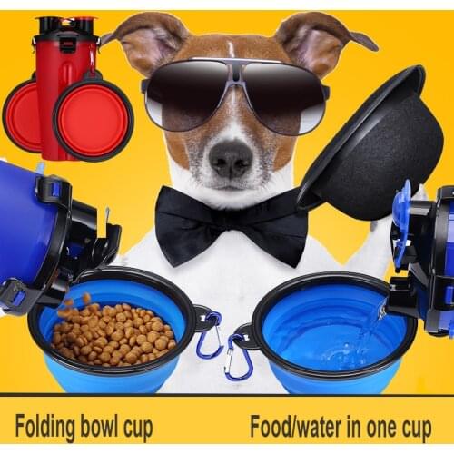 YourKith Dog Silicone Bowl Foldable Portable Travel Bowl Food Container For Dogs Cat Bowl Pet Eating Dishes Pet Accessories