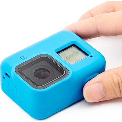 Silicone Case for GoPro Hero 8 Sports Camera Accessory Protective Anti Scrach Full Cover Shell Skin Body Protector Wrist Strap