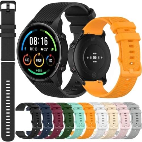 Silicone Watchband Strap For Xiaomi Haylou Solar LS05 GTR 42 47 Smartwatch Replacement Bracelet Textures Wristband Accessories