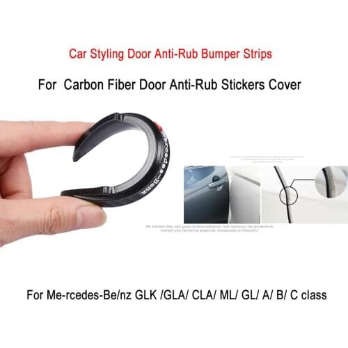 Car Styling Door Anti-Rub Bumper Strips Nice look For Carbon Fiber Door Anti-Rub Stickers Cover For Me-rcedes-Be/nz