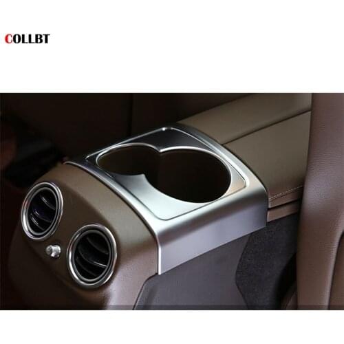 Car-styling Interior Armrest Box Rear Water Cup Holder Cover Trim Frame Sequins For Mercedes Benz E Class W213 E200L E300L