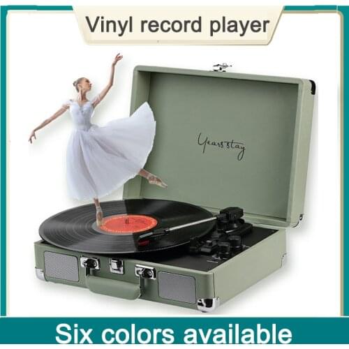 High-end Portable Luggage Gramophone Vinyl Record Player Bluetooth 5.0 Turntable 33 45 78RPM Gramophone Retro Record Player