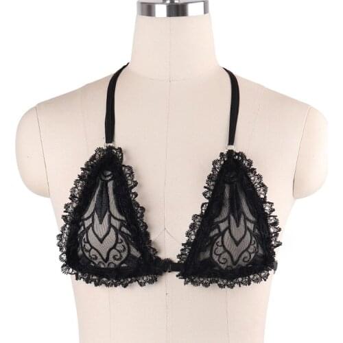 Women Embroidery Body Harness Fetish Goth Rave Belt Behind Beautiful Design Sense Lace Body Cage Bra Delicate Bondage Harness