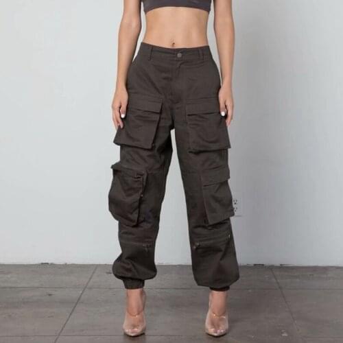 Winter pants harajuku Cargo pants women high waist baggy pants punk korean style joggers women streetwear trousers with pockets