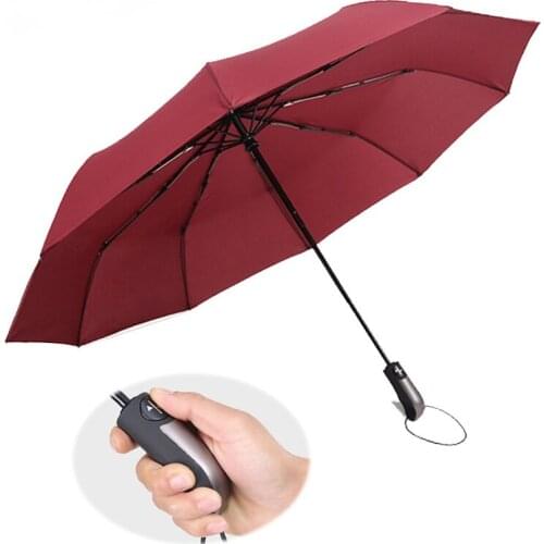 Fully Automatic Umbrella Rain Parasol Waterproof Folding Men Business Umbrella Paraguas Paraplu Guarda-chuva Ombrello Windproof