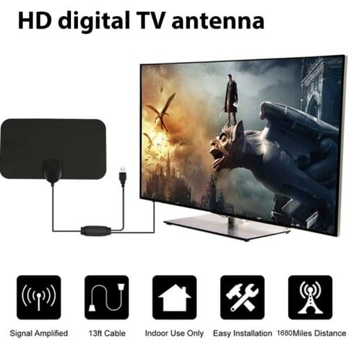 4K Digital HDTV Aerial Indoor Amplified Antenna 1680 Miles Range With HD1080P DVB-T2 Freeview TV Aerial Signal Booster