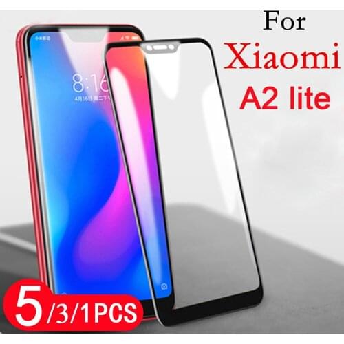 5/3/1Pcs full cover screen protector for xiaomi mi A2 lite A3 lite tempered glass phone protective film on the glass smartphone