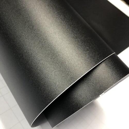 50cm*500cm matt frosted sanding black Vinyl Car Wrap Sticker matt black Film Wrap Vinyl For HOOD Roof black matte car wrap film