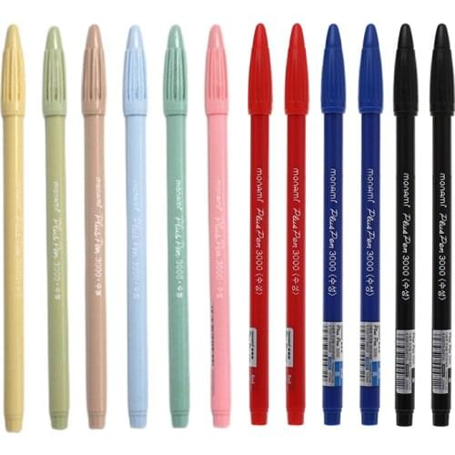 12pcs Korea Monami Plus Pen 3000 Color Gel Pen Black Red Blue Art Markers Diary DIY Supplies Gift Writing Drawing