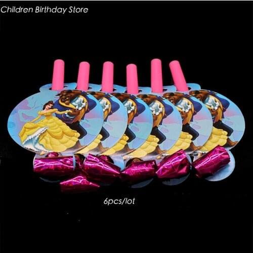 6pcs/lot Beauty and Beast blowouts Beauty and Beast birthday party decorations Beauty and Beast party supplies