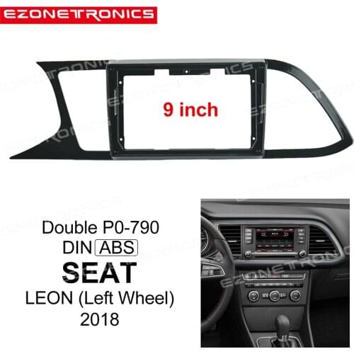2Din Car DVD only Frame Audio Fitting Adaptor Dash Trim Facia Panel 9inch For SEAT LEON 2018(Left Wheel)Double Din Radio Player