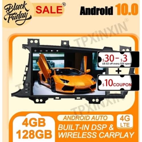 Android 10.0 4G+128G Carplay For KIA K5 Optima 2014 Car Multimedia Player GPS Navigation Auto Audio Radio Video Stereo Head Unit