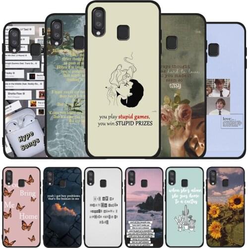 Aesthetics songs lyrics Aesthetic black Phone Case For Samsung A10 M10 A20 A30 A40 A50 A30S M20 M30 M30S A60 A01 A21 A31 A51