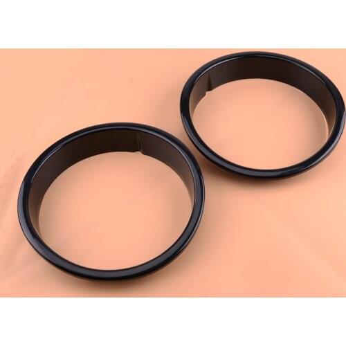 Black 2Pcs Headlight Head Lamp Ring Bezel Cover Trim Decoration Fit For Jeep Wrangler TJ 1997 1998 1999 2000 2001 2002-2006