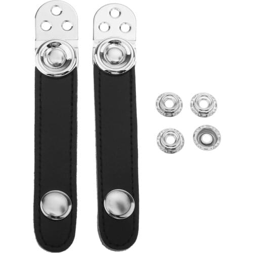 Black Accordion Bellows Straps With Metal Extension Film For Accordion