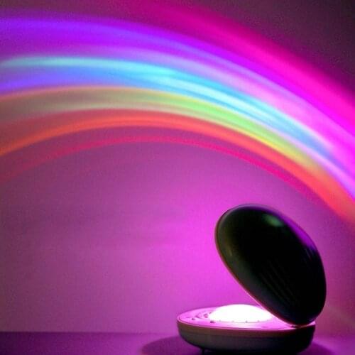 Shell Colorful Projection Lamp LED Novelty Rainbow Star Night Light Scallop Atmosphere Lamp Rainbow Light