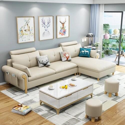 KAROIS8686Nordic Fabric Sofa Furniture Set Combination Modern Simple Small Apartment 2020 New Sofa Living Room Decoration