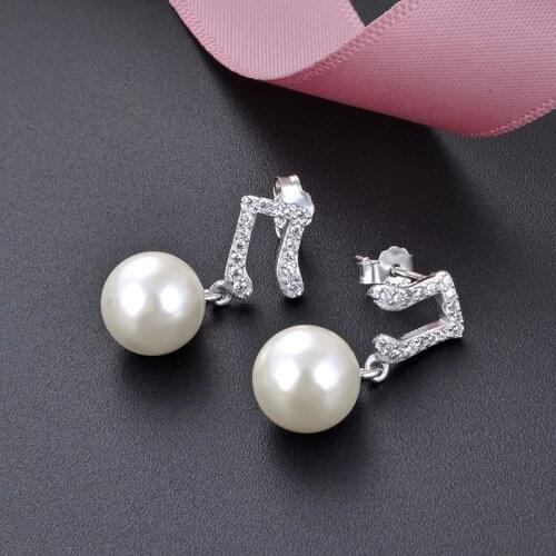 DIWENFU Luxury Brand 925 Sterling Silver Wedding Stud Earring for Women Aretes De Plata De Ley 925 Mujer Pearl Jewelry Earrings