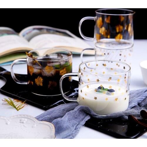 Home Creative Drinking Cup Breakfast Milk Cereal Simple Heat-Resistant Juice Glass Beverage Cups Ins Wind Explosion