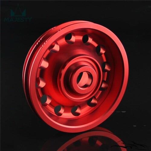 Racing Light Weight Aluminum Crankshaft Pulley OEM Size FOR 92-95 Civic SOHC D16 RED