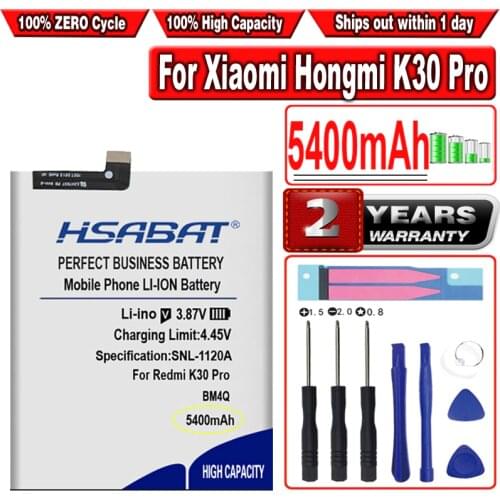 HSABAT 5000mAh-5200mAh BM4P BM4Q Mobile Phone Battery for Xiaomi Hongmi K30 Redmi K30 Pro Mi Poco F2 Pro
