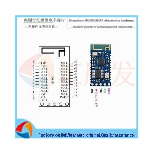 Jdy-34 SPP host Bluetooth module Dual mode Bluetooth module SPP-C host printer Bluetooth