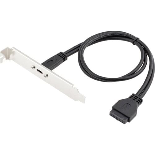 USB3.0 20P to USB 3.0 Type-C female chassis PCI bit baffle cable