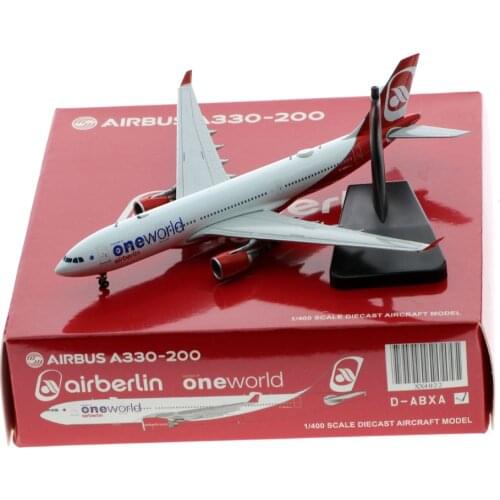 1:400 Alloy Collectible Plane JC Wings XX4022 Airberlin Airlines "oneworld" Airbus A330-200 Diecast Aircraft Jet Model D-ABXA