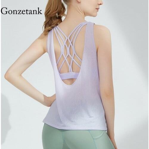 Summer Vacation Two Piece Vest Womens Fitness Running Top Back Sports Shockproof Bra Loose Yoga Suit Womens Athletic Shirts