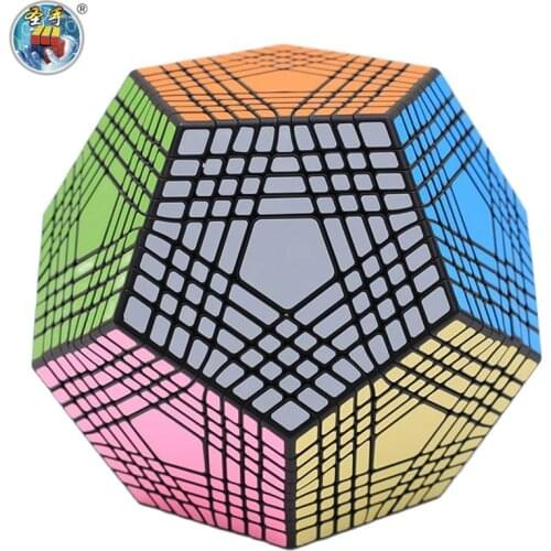 High Challenge Shengshou Petaminx Cube Black 9x9 Magic Puzzle Twist 9x9x9 Cubo Magico Professional Educational Kid Cubes Toys