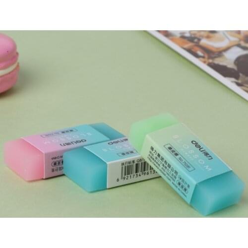 Soft Durable Flexible Cube Cute Colored Pencil Rubber Erasers For School Kids