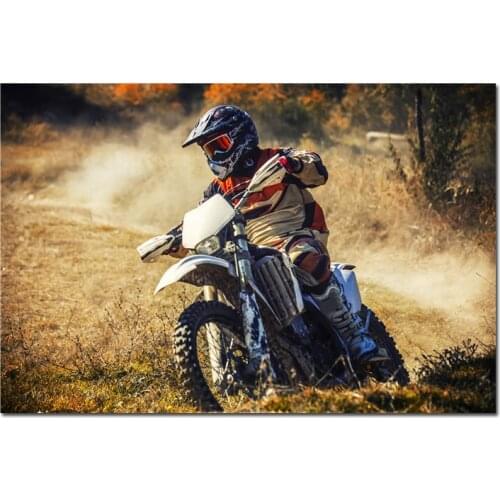 Motor Racing Wall Poster Mountain Motorcycle Posters Prints Cool Sports Competition Silk Fabric Wallpaper Custom 20x30" 12x18"