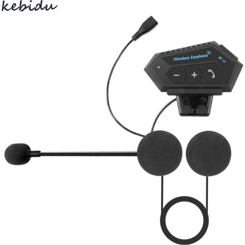 Newly Bluetooth 4.2 Helmet Motorcycle intercom Wireless Headset handfree telephone call Kit Stereo Anti-interference Interphone