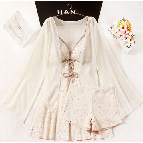 2021 New Women Solid Two-Piece Bikini Tankini Set Swimwear with Cover-Up Sexy Bathing Suit Bandage Swimming Beach Wear Swimsuit