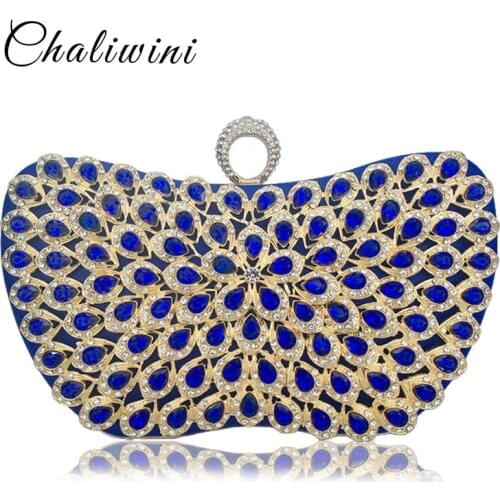 New Design Metallic colorful Diamonds Beaded Clutch Girls Wedding Purses Elegant Evening Bags Ladies Day Clutches Party Bag
