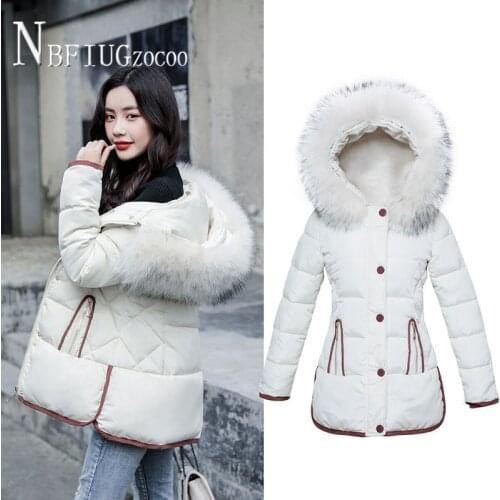 Beige Black Blue Red Colors Women Parkas M-3XL Slim Thick Female Jacket